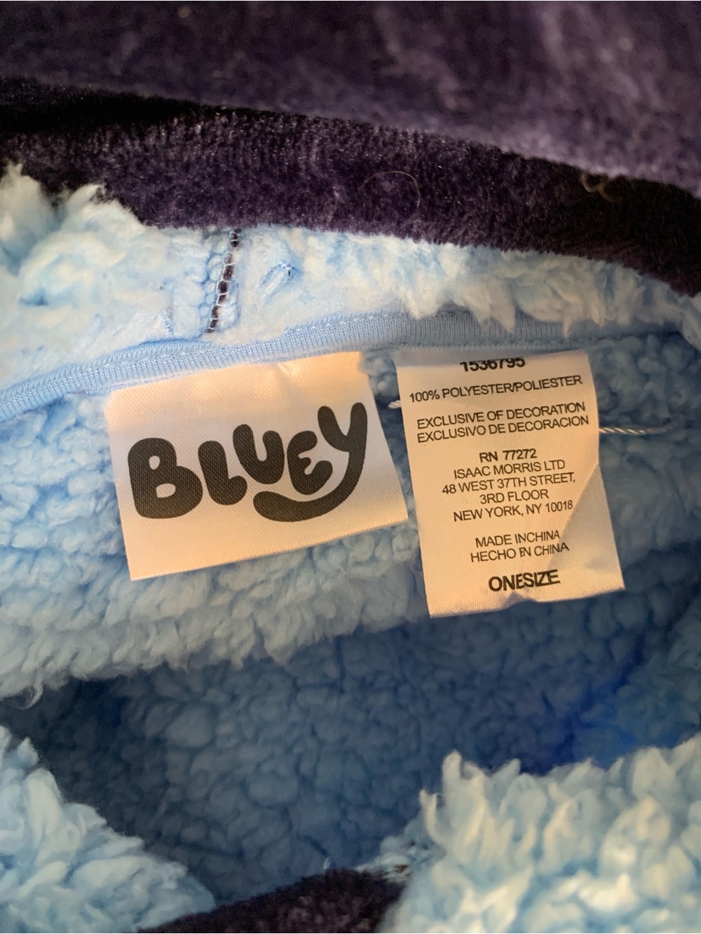 Kids Unisex One Size Plush Bluey Character Hoodie Swim Coverup Cozy Poncho - Picture 4 of 4
